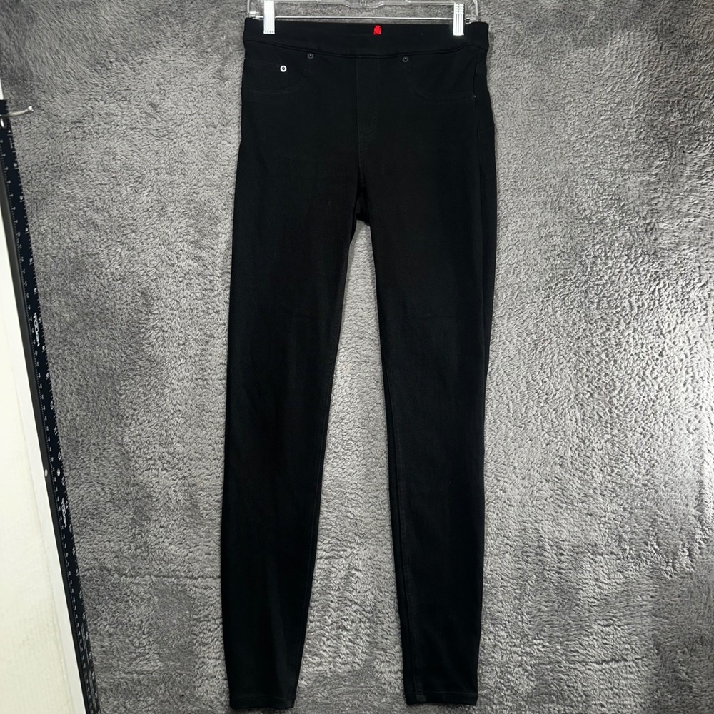 Spanx Jean-ish Leggings Womens Medium Black High Rise Slimming Pull On Jeggings‎